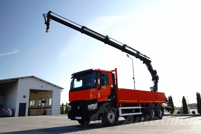 Renault - C 430 Kamion s ravnom platformom+Kran / IMP-4050