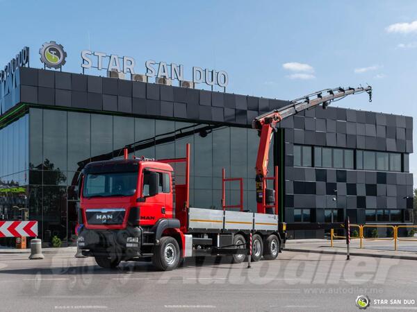 MAN - TGS 35.400 8x4 Palfinger PK 34002 kran Winch kamion s ravnom platformom / STR-0638