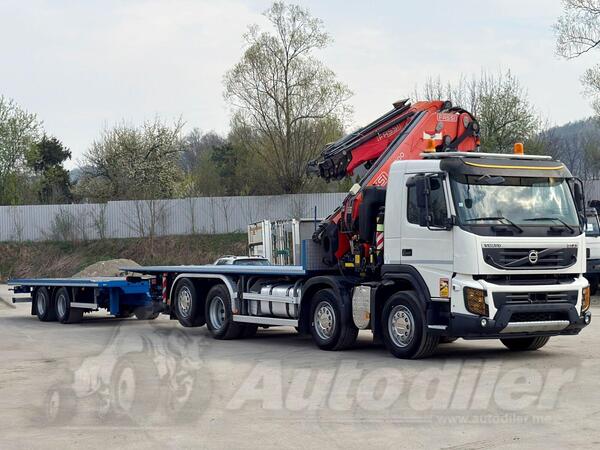 Volvo - FMX 460 / KRAN + JIB + FUNK / prikolica / 6x4 / TOP kamion s ravnom platformom / LUS-1251