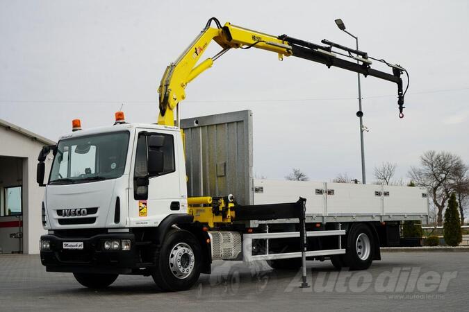 Iveco - 180E25 Kamion s ravnom platformom+Kran/IMP-3961