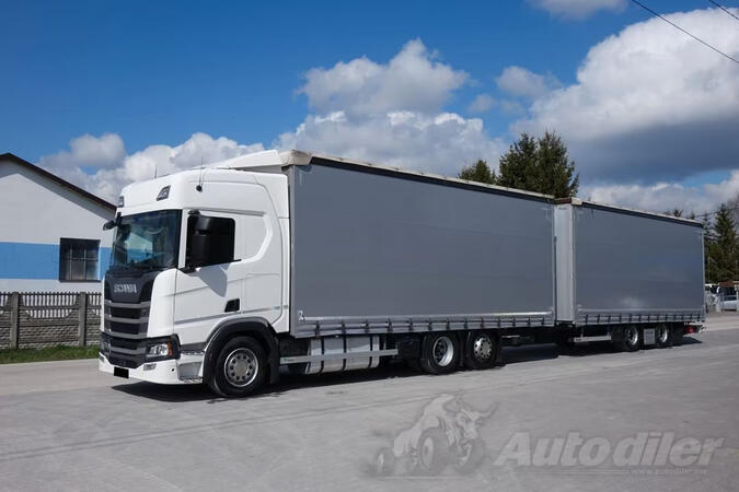 Scania - R450 Kamion sa kliznom ceradom + prikolica / LTK567