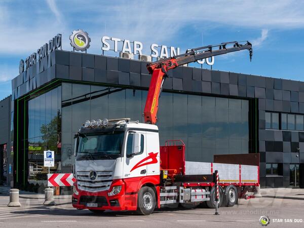 Mercedes Benz -  / Actros 2542 / 6x2 / Palfinger PK 22002 EH kran / kamion s ravnom platformom / ...