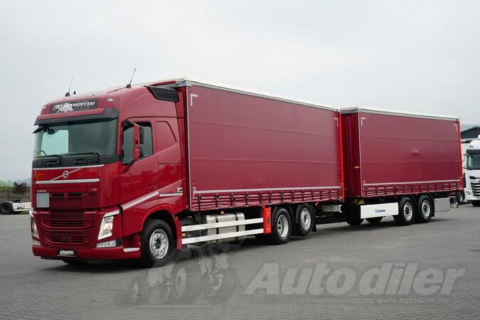 Volvo - FH / 460 / EURO 6 / kamion sa klizna zavesa cerada + prikolica sa kliznom ceradom / DOM-...