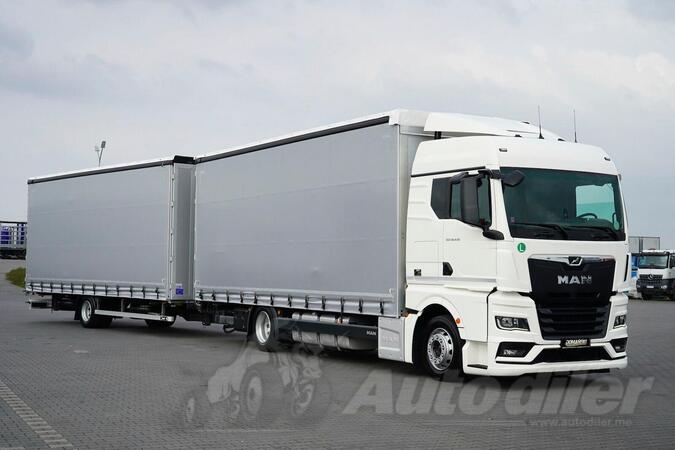 MAN - TGX / 18.470 / E 6 / GM / 120 M3 / kamion sa klizna zavesa cerada + prikolica sa kliznom ce...