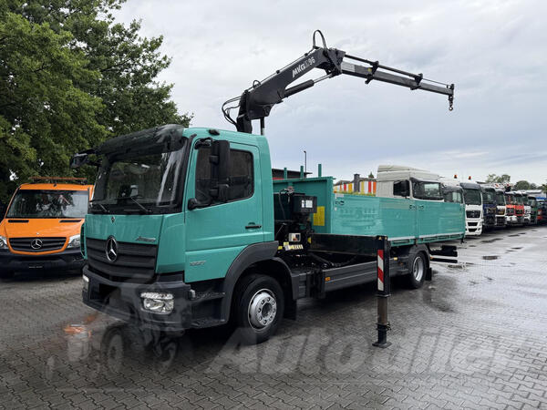 Mercedes Benz - Atego 1227 / kran MKG 96 kamion s ravnom platformom / MO3170