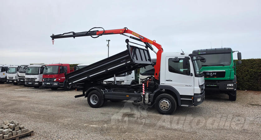 Mercedes Benz - Atego 1622 3 s kiper + Krane / LTK736
