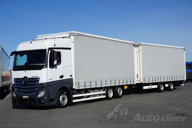 Mercedes Benz - ACTROS L / 2545 / ACC / E 6 / MP 5 / MEGA / kamion sa klizna zavesa cerada + prik...