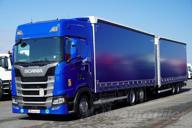Scania - S 450 kamion sa kliznom ceradom + prikolica / IMP-4157
