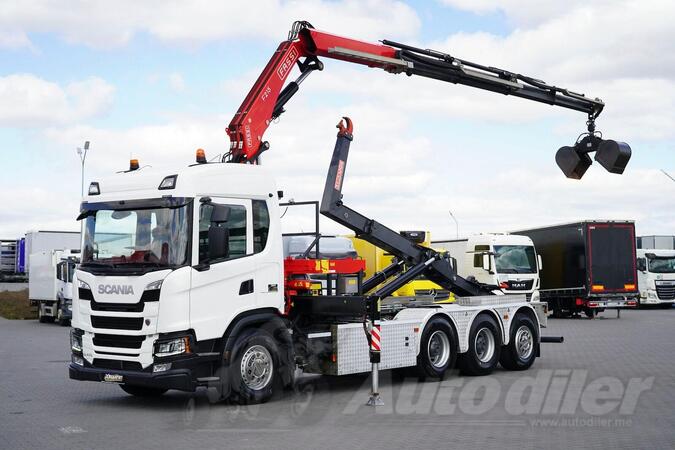 Scania - G 410 / E 6 / 8 X 4 / kran / TRIDEM / CNG / RETARDER / kamion rol kiper / DOM-2213