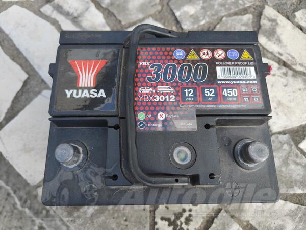 Akumulator Yuasa - Yuasa 52 amp 12V - 55 Ah