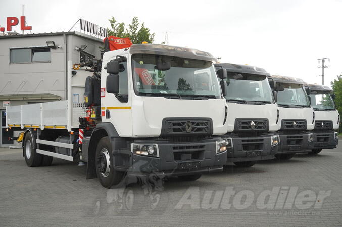 Renault - C280 DTI 8 / FASSI F135A.22 kran / dohvat 8 m / kamion sa ravnom platformom 15 EPAL / F...