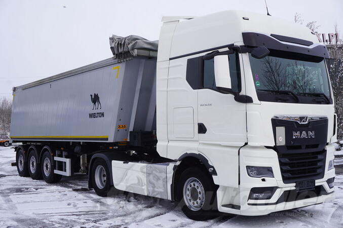 MAN - TGX 18.510 4x2 tegljač / spavaća kabina / 2023 + Wielton NW-3 kiperska poluprikolica / FHM-...