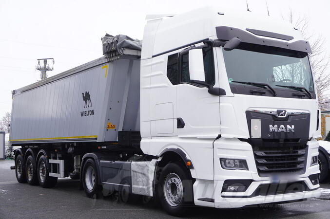 MAN - TGX 18.510 4x2 tegljač / spavaća kabina / 2023 + Wielton NW-3 kiperska poluprikolica / FHM-...