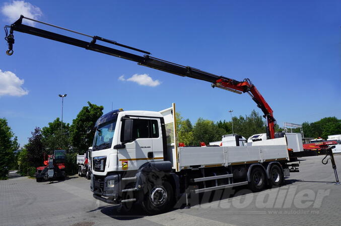 MAN - TGS 26.420 6×4 / Fassi F215A.2.24 / daljinsko upravljanje / rotator / kamion s ravnom platf...