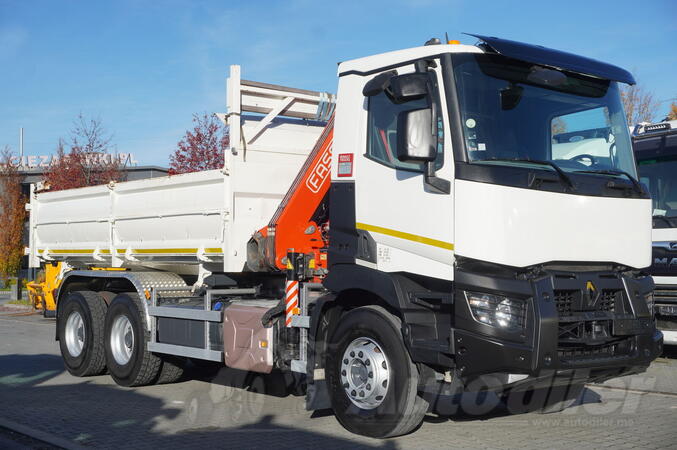 Renault - C380 Euro 6 6×4 sa HDS Fassi F135 / domet 8 m / nosivost 5,6 t / trostrani kiper / FHM-...