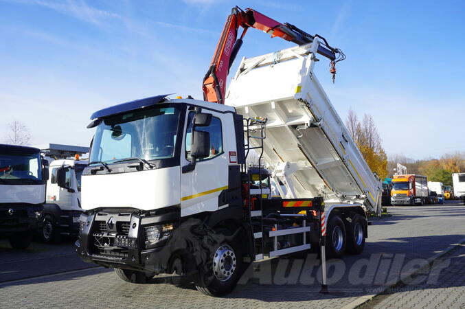 Renault - C380 E6 6×4 / HDS Fassi F135 2700 MTH / Range 8 m / 5.6 t liftin kiper / FHM-0185