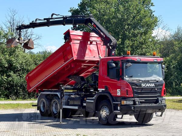 Scania - P 410 / Kiper 4,95 m / Dizalica / Daljinsko Upravljanje + Bordmatic / 6x4 / Kamion Kiper...