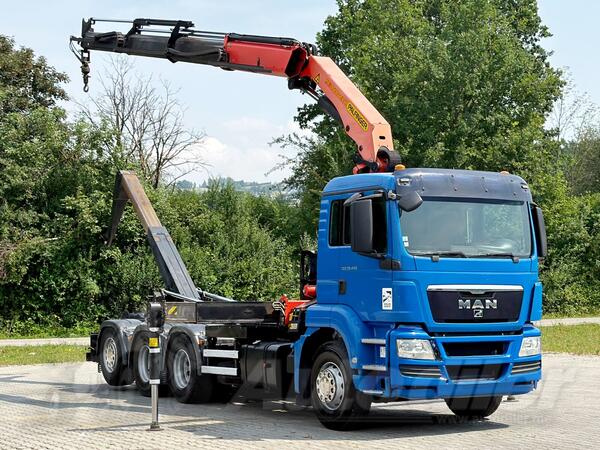 MAN - TGS 35.440 / Abrolkiper / PK 26002-EH B / 8x4 / TOP / Kamion sa navlakačem kontejnera i diz...