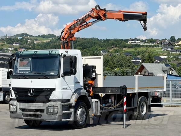 Mercedes Benz - AXOR 1829 / Platforma 6,20 m / ATLAS 135.2 / TOP / Kamion sa ravnom platformom / ...