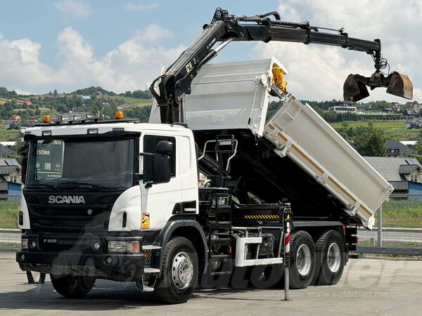 Scania - P 410 / Kiper 5,05 m / Dizalica + daljinsko upravljanje / Bordmatik / 6x4 / Kiper kamion...