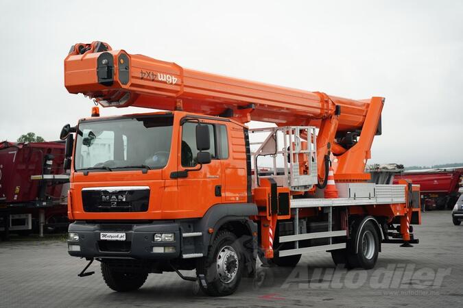 MAN - TGM 18.290 / 4x4 / KORPA ZA RAD NA VISINI / RADNA VISINA 46 M / KAMION SA KORPOM / IMP-4570