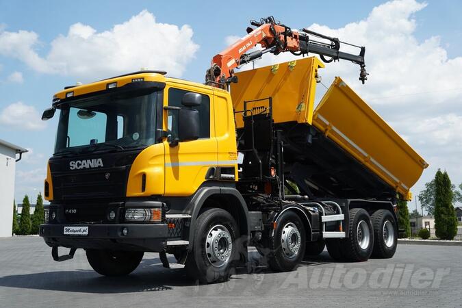 Scania - P 410 / 8x4 / Kiper 5,15 m + HDS Atlas 116.3 / Rotator / Euro 6 / Kamion kiper / IMP-4613