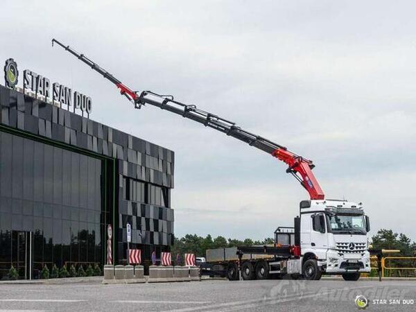 Mercedes Benz - AROCS 3253 8x4 / HMF 5020 / FLY JIB / KRAN / Kamion sa ravnom platformom / STR-0688