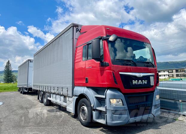 MAN - TGX 26.480 / Kamion sa ceradom + prikolica sa ceradom / ACH675