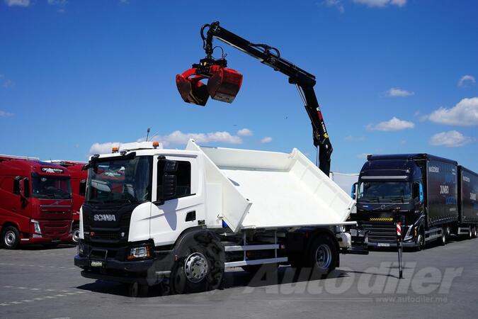 Scania - P 320 XT / Euro 6 / Kiper + HDS / HIAB 082 dizalica / Kašika / Rotator / DOM-2368