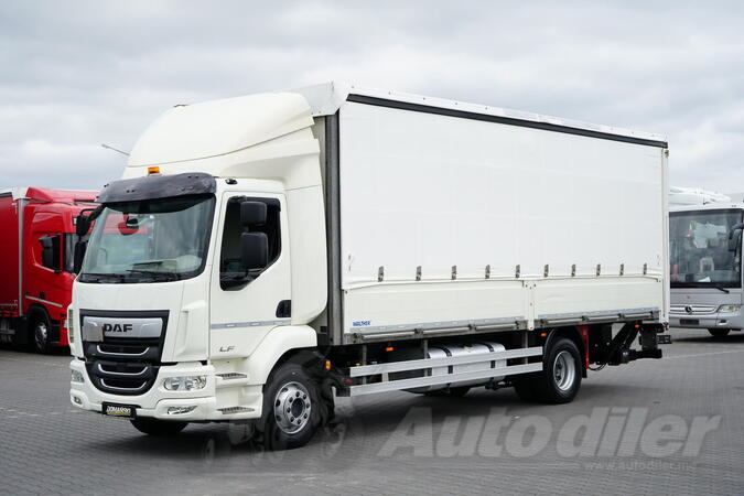 DAF - LF 260 / Euro 6 / ACC / Cerada + hidraulična rampa / Nosivost 8.975 kg / 18 paleta / DOM-2370
