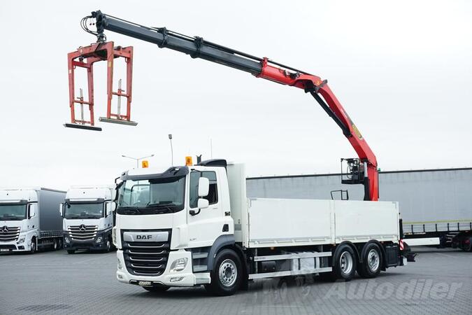 DAF - CF 480 / 6x2 / Kamion sa ravnom platformom + HDS / Palfinger PK 22 001L dizalica / DOM-2384