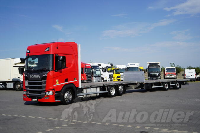 Scania - R 450 / ACC / EURO 6 / KOMPOZICIJA / OTVORENA PLATFORMA 2 X 7,75 M / KAMION + PRIKOLICA ...