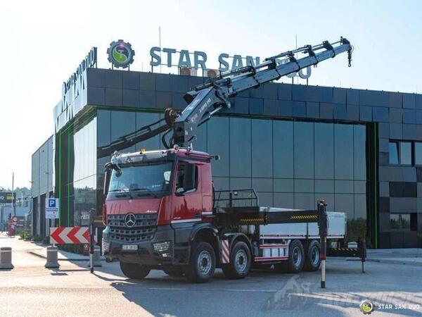 Mercedes Benz - Arocs 3748 8x4 / HIAB 548 E-6 Rotator dizalica / Kamion sa ravnom platformom / ST...