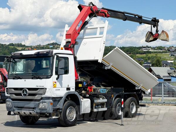 Mercedes Benz - Actros 3336 / Kiper 5,10 m + Kranska dizalica sa radio-daljinskim upravljanjem / ...