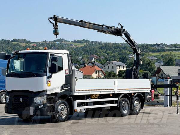 Renault - T 380 / FASSI F120B.2.22 + radio-daljinsko upravljanje / TOP stanje / Kamion sa ravnom ...