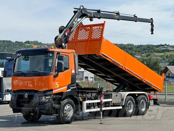 Renault - C 430 / 6x4 / Kiper kamion sa kranom / LUS-1376