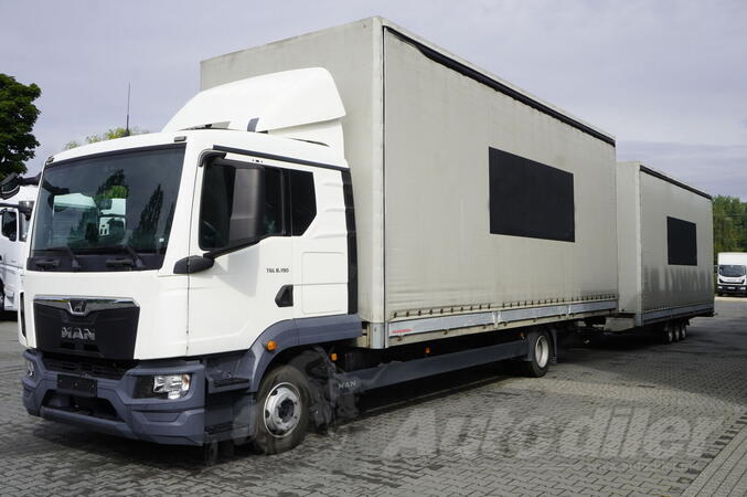 MAN - TGL 8.190 4x2 sleeper / 80.000 km!!! / 2022. godište / sa prikolicom / 2 kamiona sa ceradom...