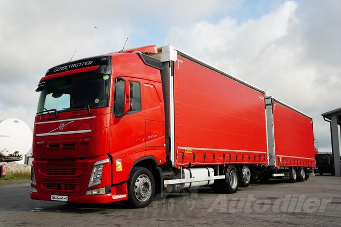 Volvo - FH 460 / TANDEM SKLOP / 120 M3 / PROLAZNI / I-SAVE / I-PARK kamion sa ceradom + prikolica...