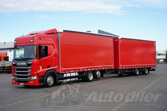 Scania - R 450 / ACC / Euro 6 / Komplet 120 m³ / Retarder / Kamion sa ceradom + ceradna prikolica...