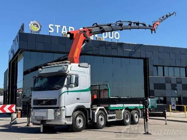 Volvo - FH 540 / 8x2 / PALFINGER PK 78002 SH / Fly Jib Crane / Kamion sa ravnom platformom / STR-...