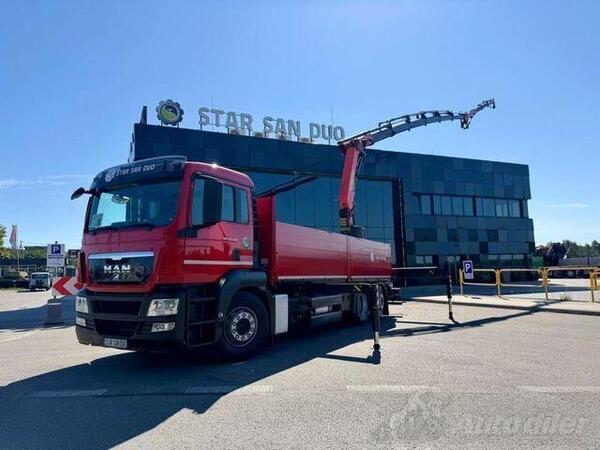 MAN - TGS 26.360 / 6x2 / PALFINGER PK 27002 SH / Fly Jib / Kamion sa ravnom platformom / STR-0738