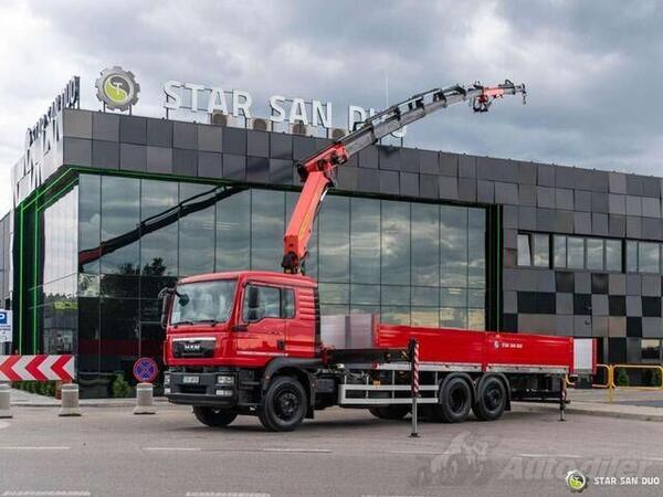 MAN - TGM 26.290 6x2 / PALFINGER PK 26002 EH / kran / kamion sa ravnom platformom / STR-0741