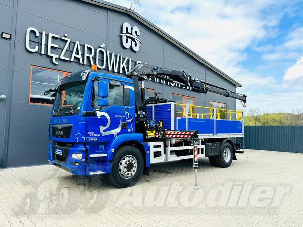 MAN - TGM 18.250 / HDS kran sa daljinskim upravljanjem i grabilicom / kamion sa platformom / JOA-...