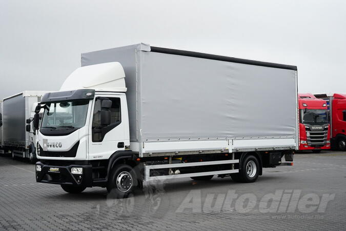Iveco - EUROCARGO 160-280 / EURO 6 / ACC / cerada + hidraulična platforma / Kamion sa ceradom / D...