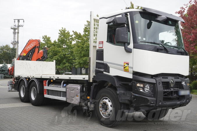 Renault - C380 DTI 11 / 6x4 / Fassi F235A.0.24 E kran / 150.000 km / kamion sa otvorenom platform...