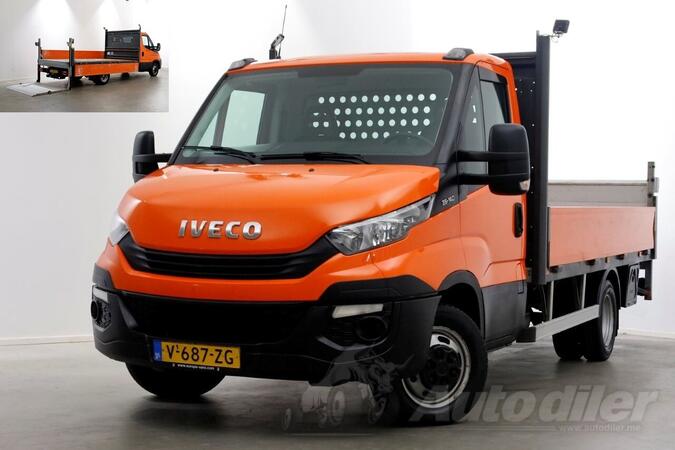 Iveco - Daily 35C14 / E6 / Otvorena tovarna platforma sa utovarnom rampom i kukom za vuču / Kamio...