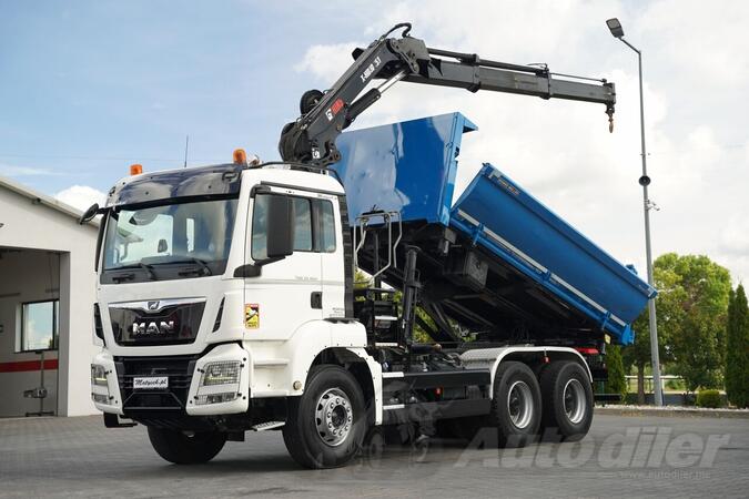 MAN -  TGS 33.420 / 6x4 / Kiper na 3 strane / 2x hidraulične stranice / Kran / Kiper kamion / IMP...